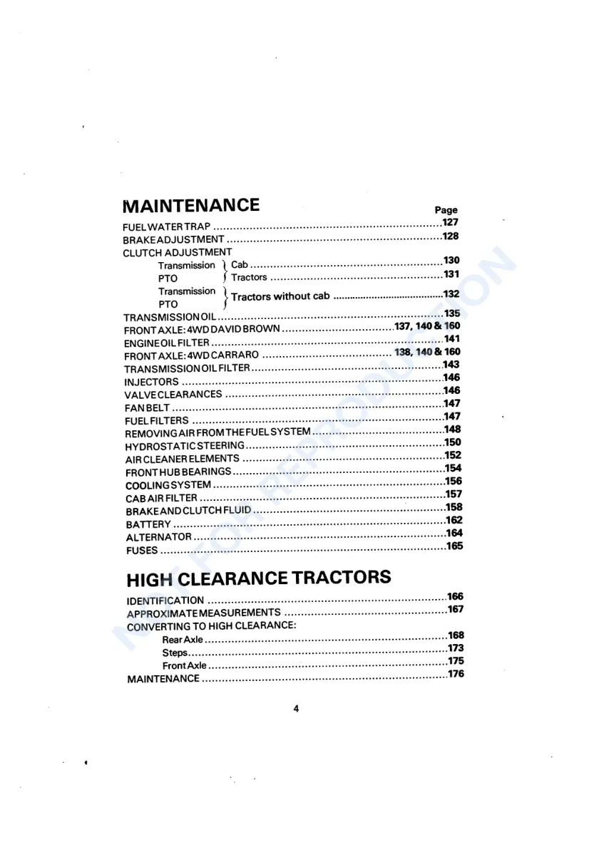 Case IH David Brown 1290 1390 Tractor Operator's Manual preview page 6