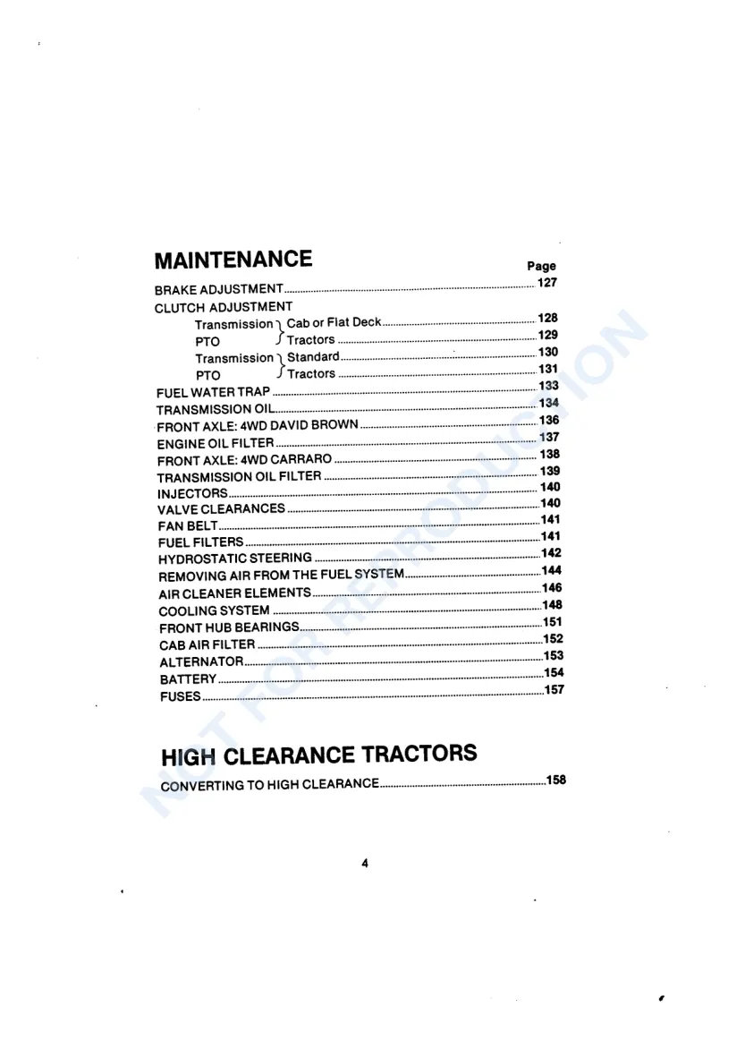 Case IH David Brown 1490 Tractor Operator's Manual preview page 4