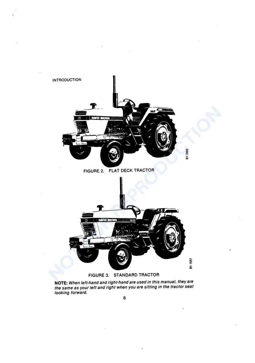 Case IH David Brown 1490 Tractor Operator's Manual preview page 6