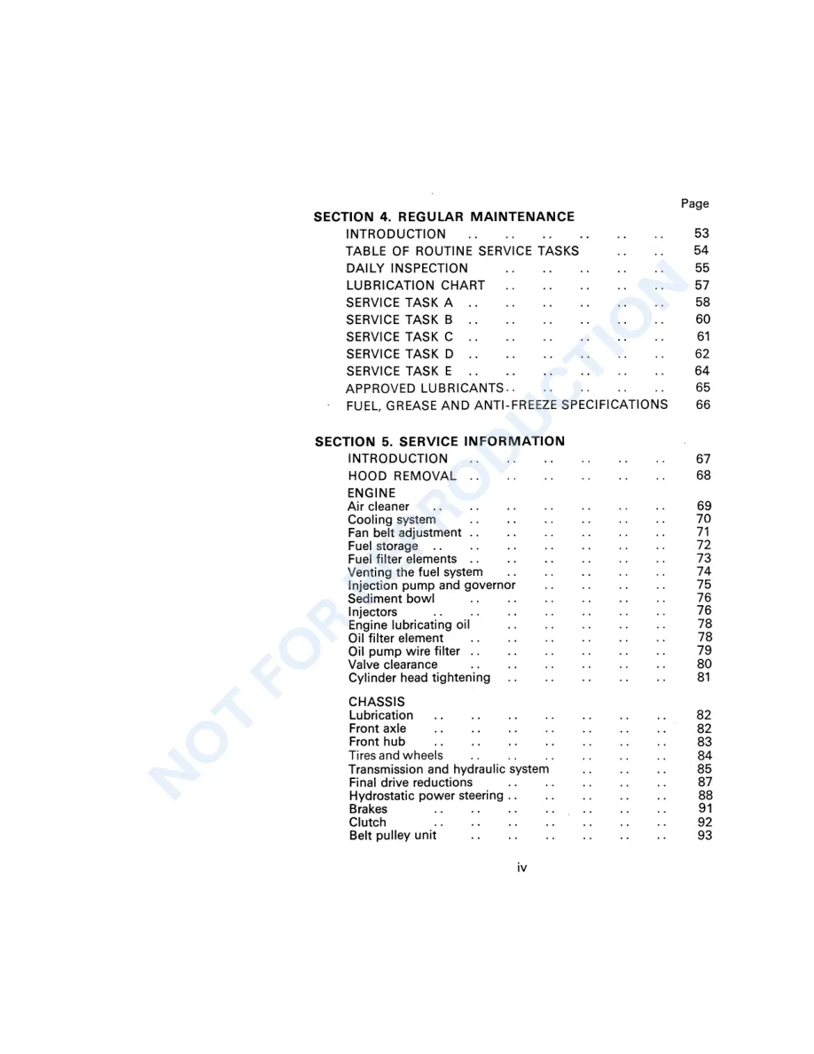 Case IH David Brown 885 885N Diesel Tractor Operator's Manual preview page 6