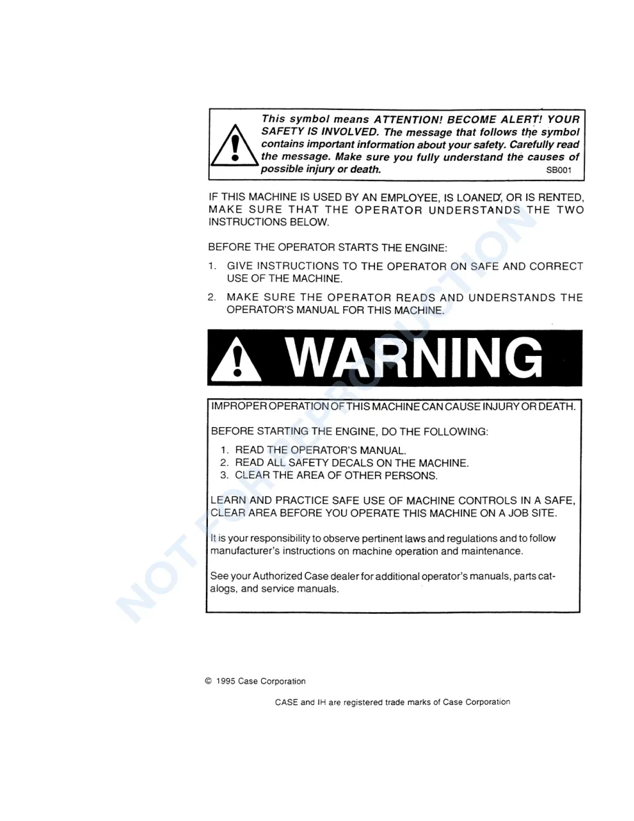 Case IH David Brown 990 995 996 Tractor Operator's Manual preview page 2