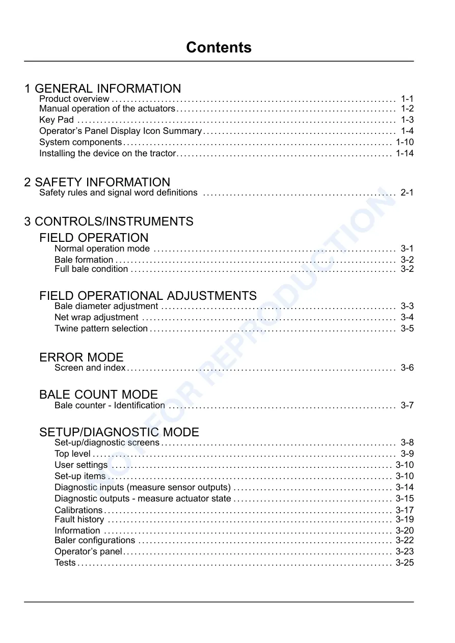 Case IH Deluxe Control System For RB455A Round Baler Operator's Manual preview page 2