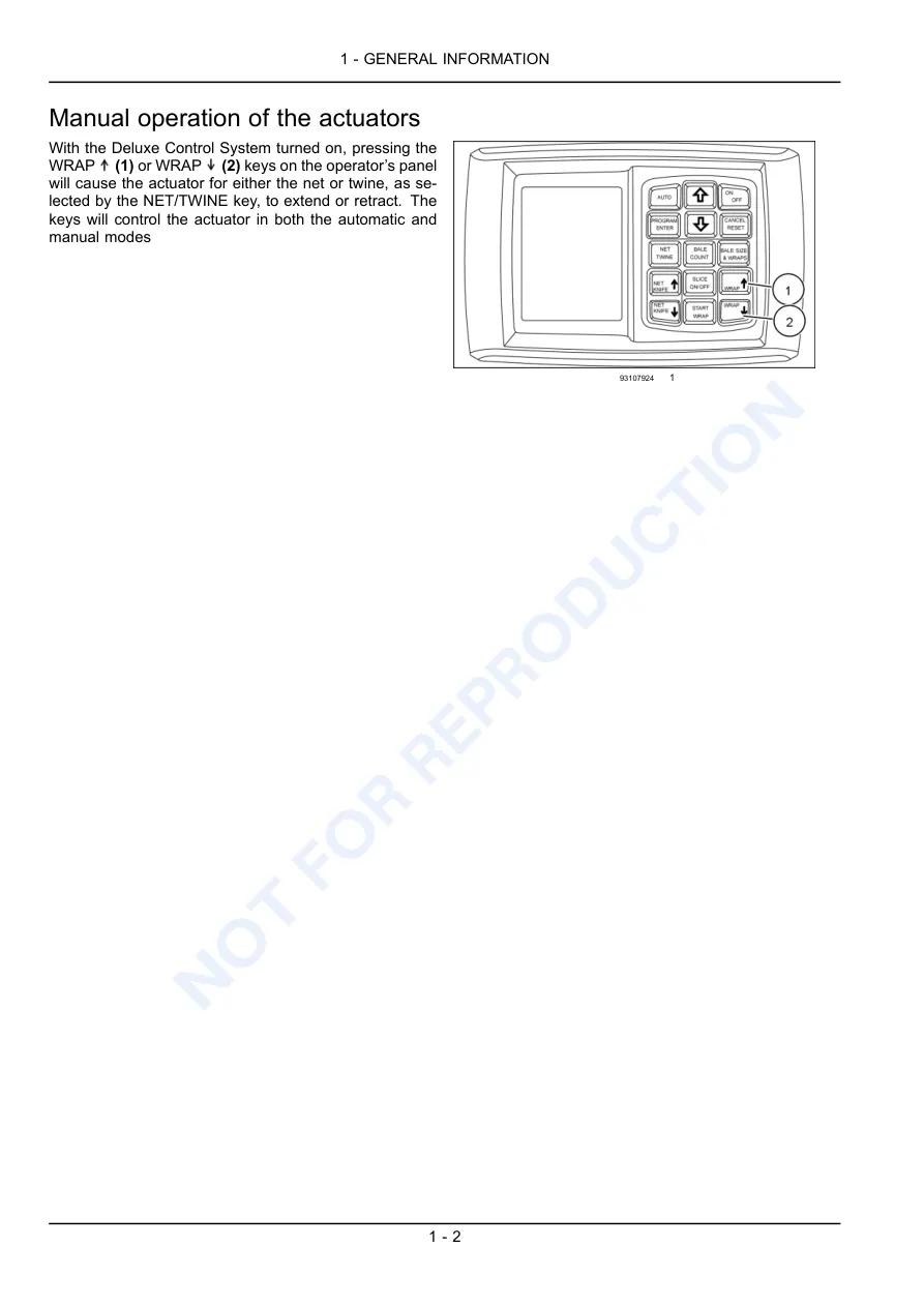 Case IH Deluxe Control System For RB455A Round Baler Operator's Manual preview page 6