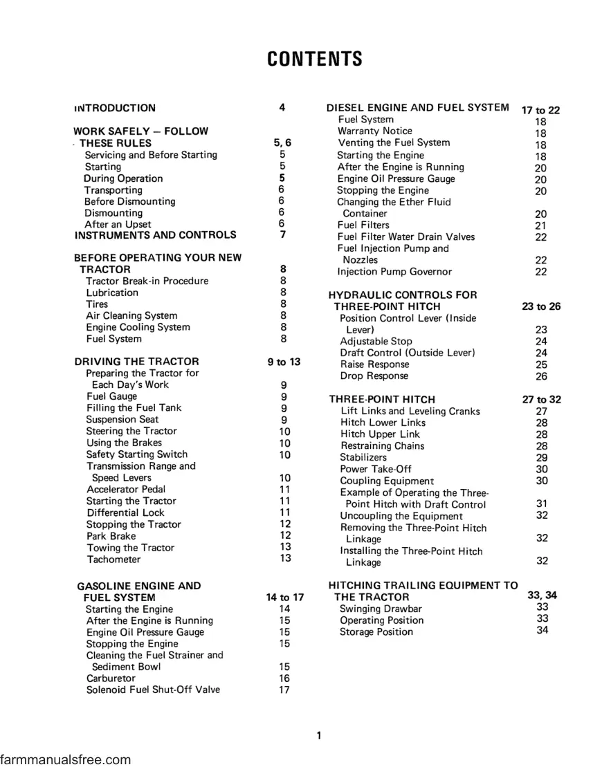Case IH International 574 Tractor Service & Repair Manual preview page 3