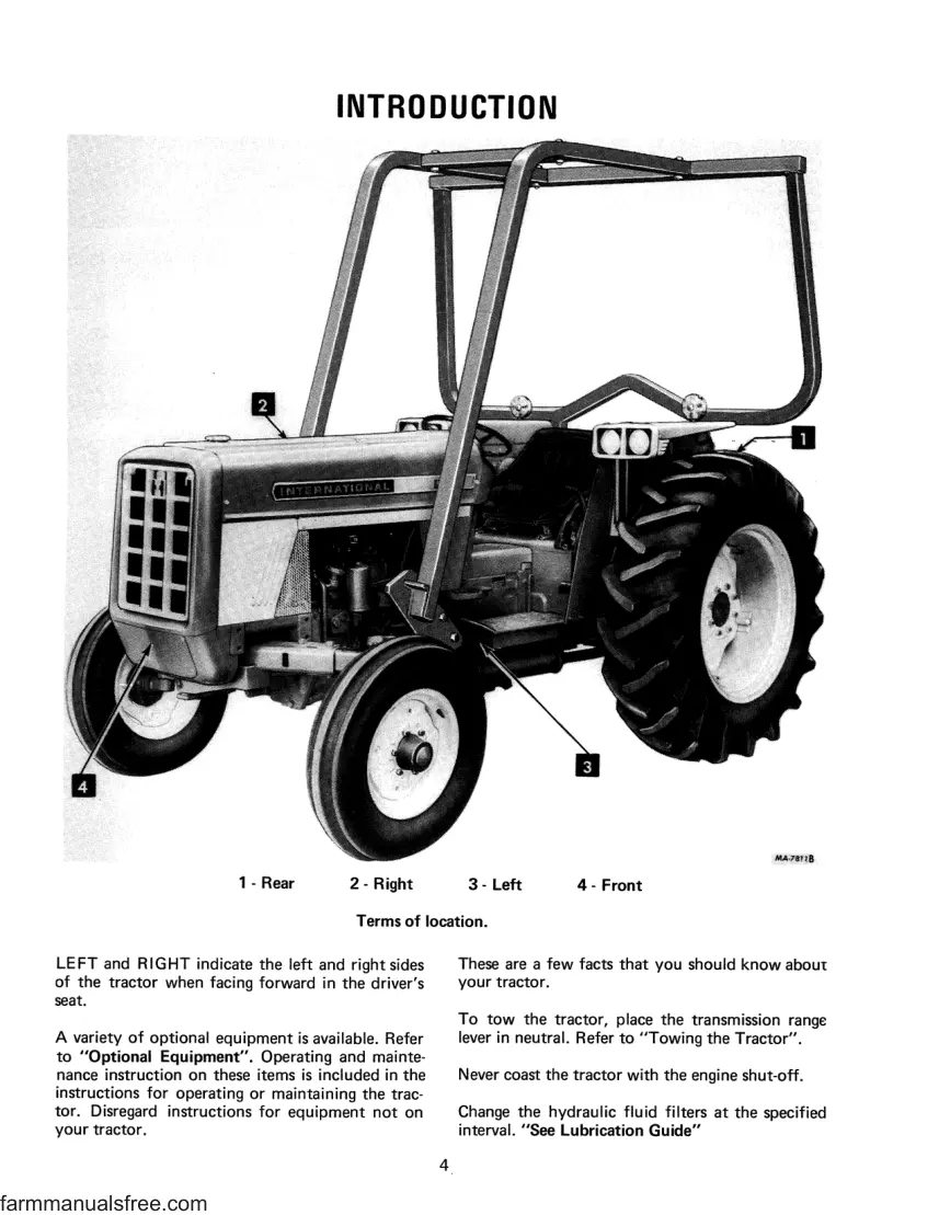 Case IH International 574 Tractor Service & Repair Manual preview page 6