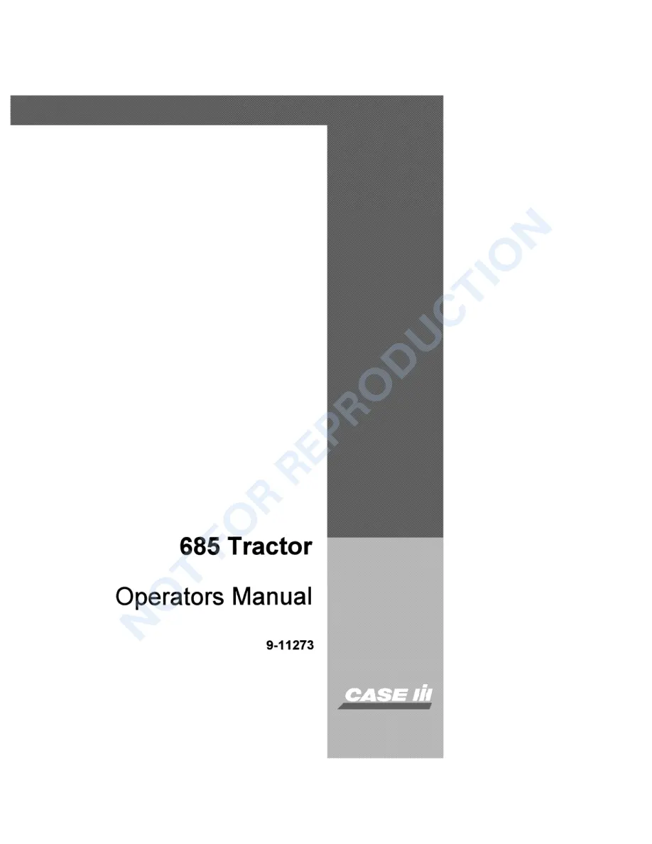 Case IH International 685 Tractor Service & Repair Manual preview page 1