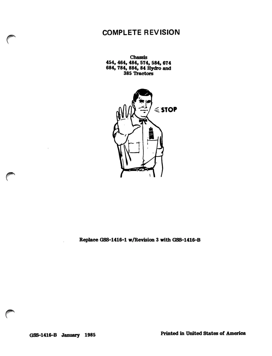 Case IH International 784 Tractor Service & Repair Manual preview page 3