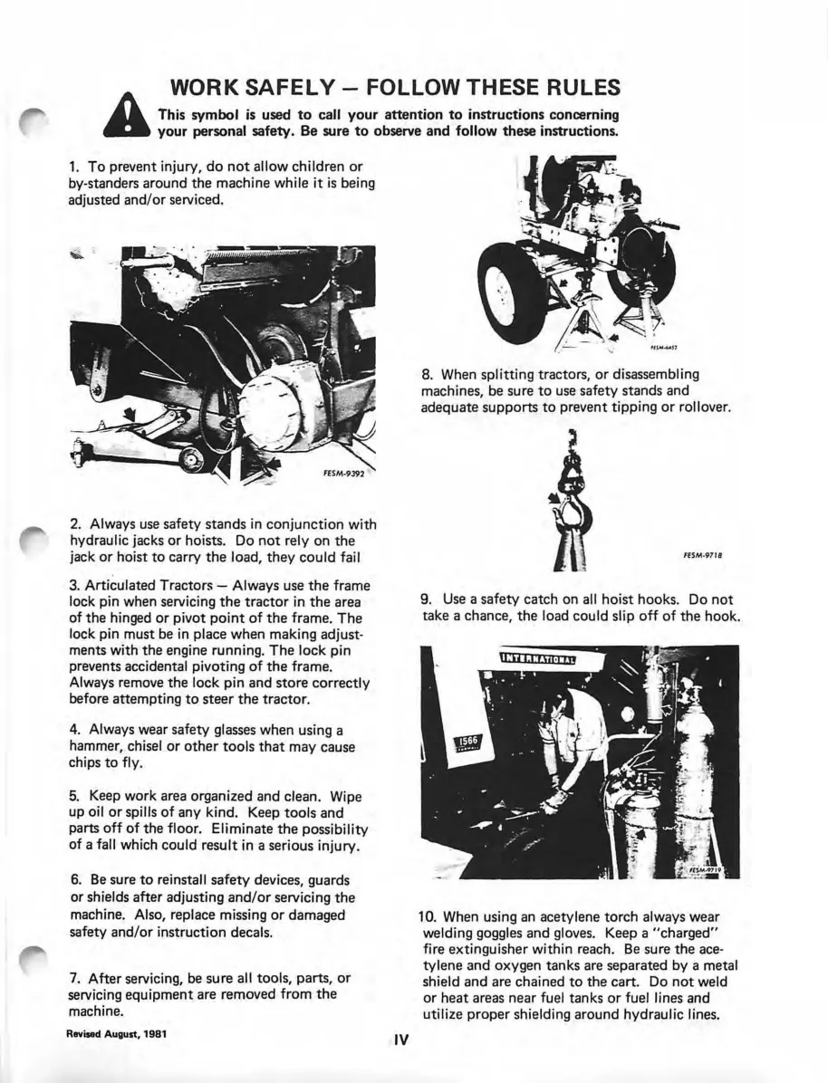 Case IH International 784 Tractor Service & Repair Manual preview page 5