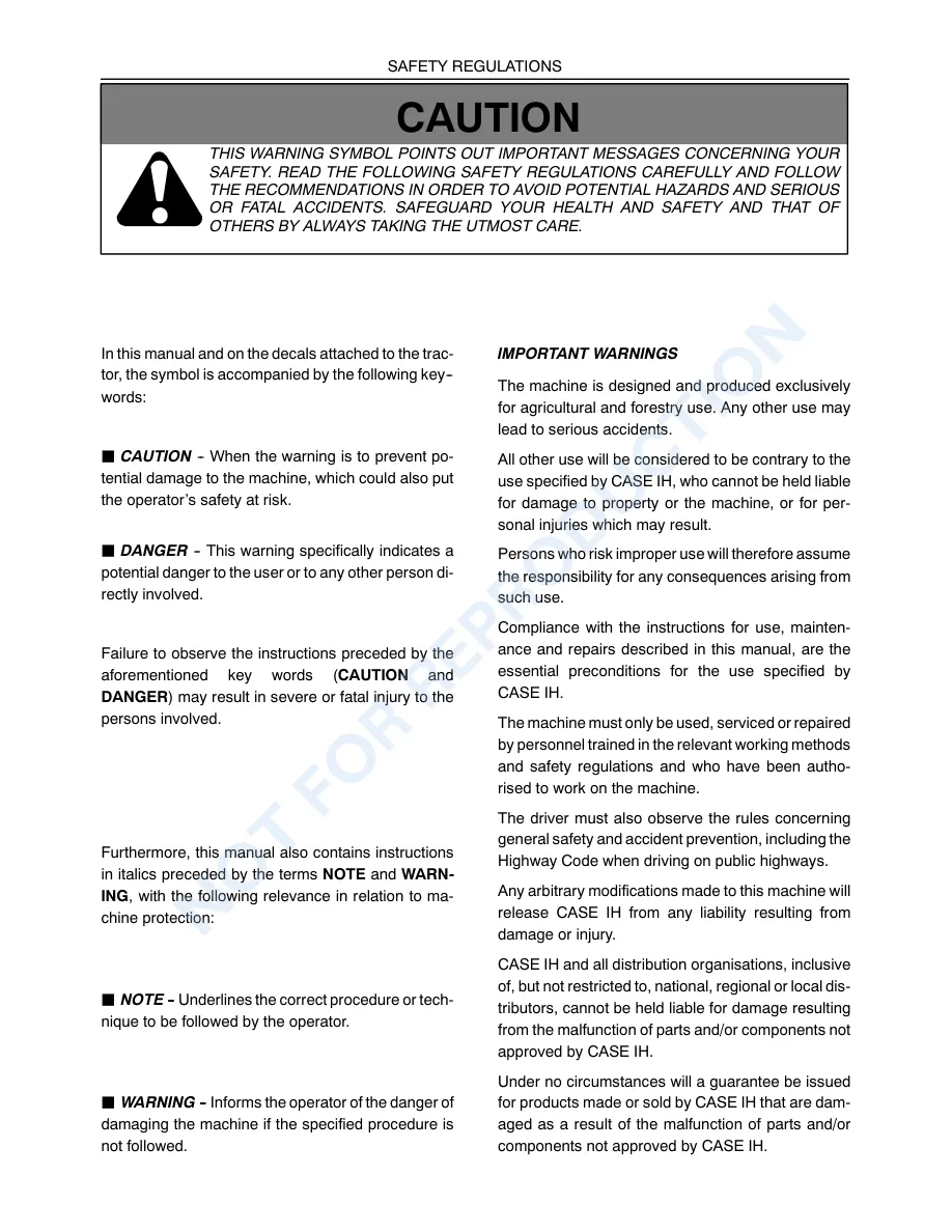 Case IH JX55 JX65 JX75 JX85 JX95 Tractor Operator's Manual preview page 6