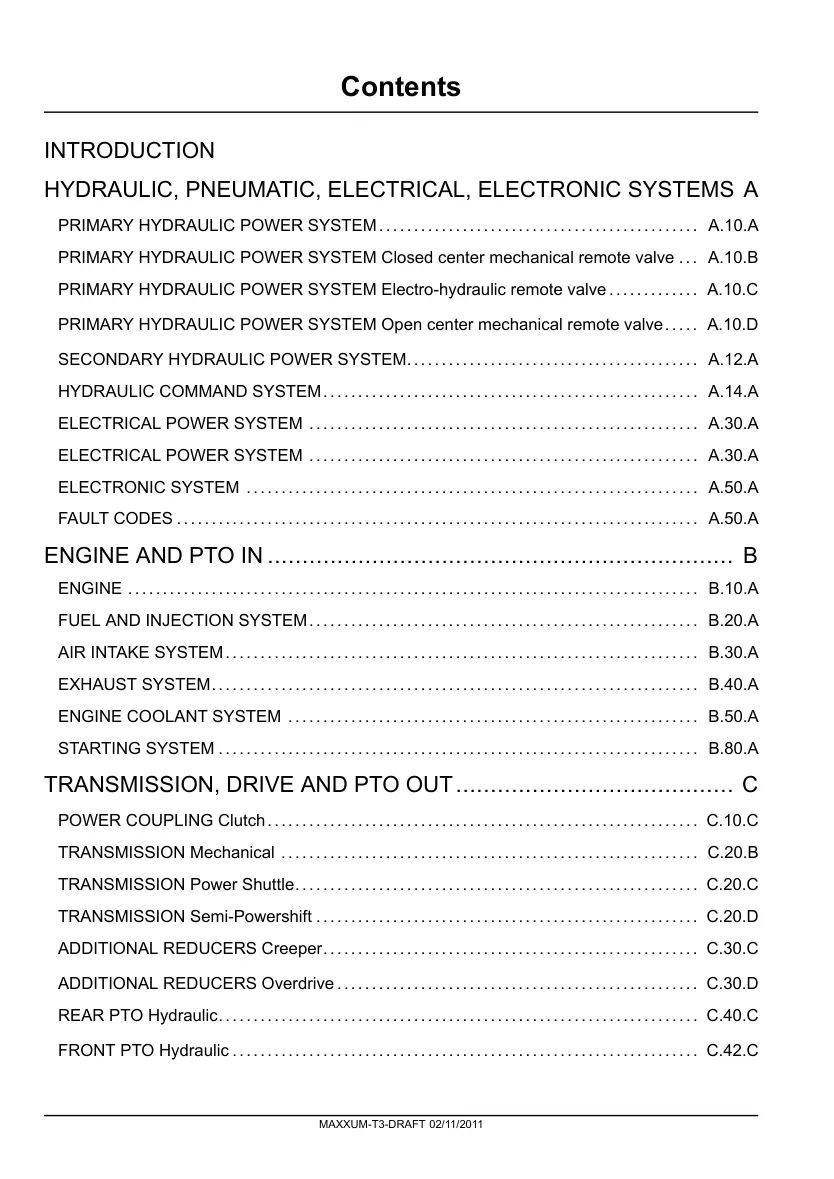 Case IH Maxxum 100 & 110 115 120 125 130 140 Tractor Service & Repair Manual preview page 2