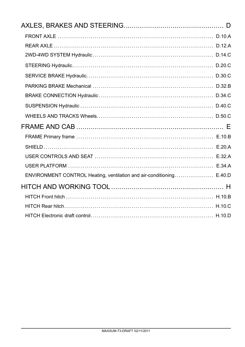 Case IH Maxxum 100 & 110 115 120 125 130 140 Tractor Service & Repair Manual preview page 3