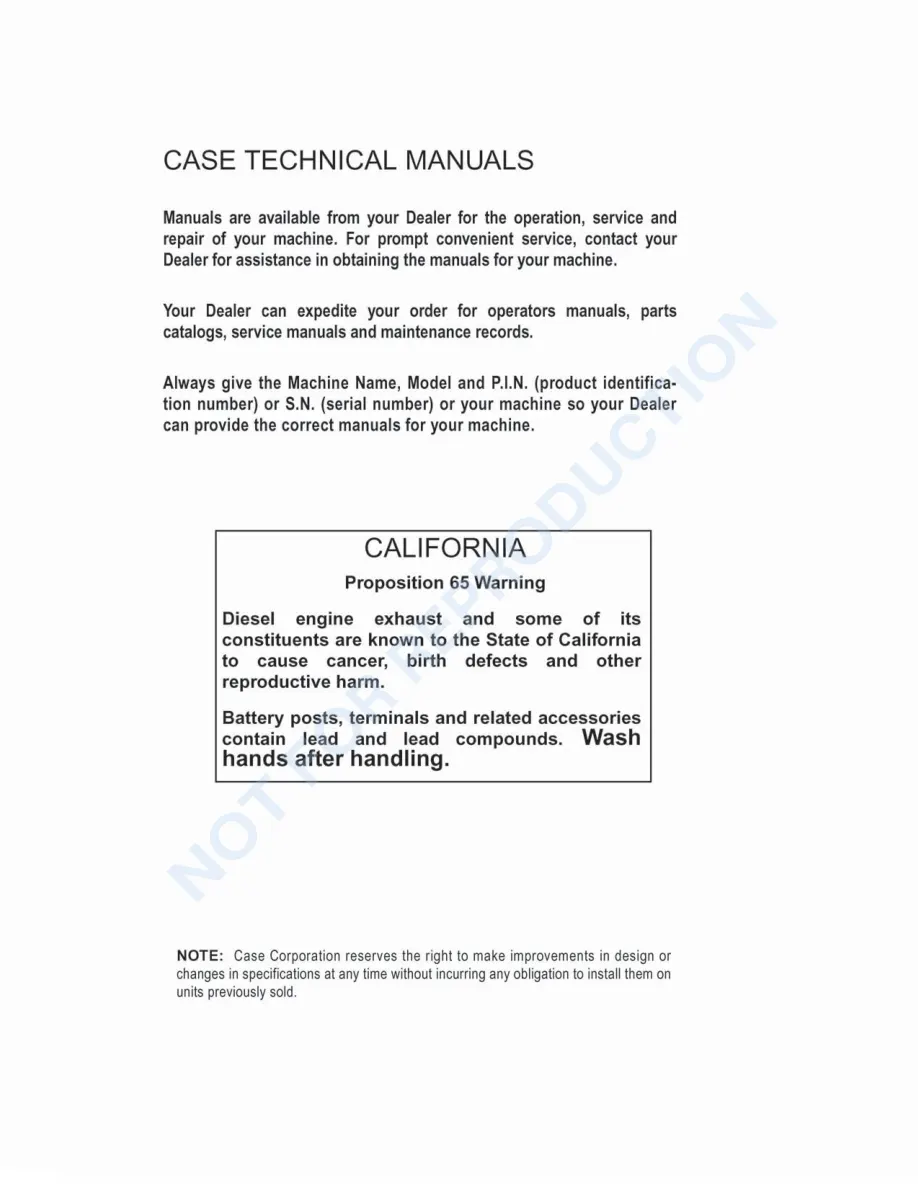 Case IH MX150 MX170 Tractor Operator's Manual preview page 3