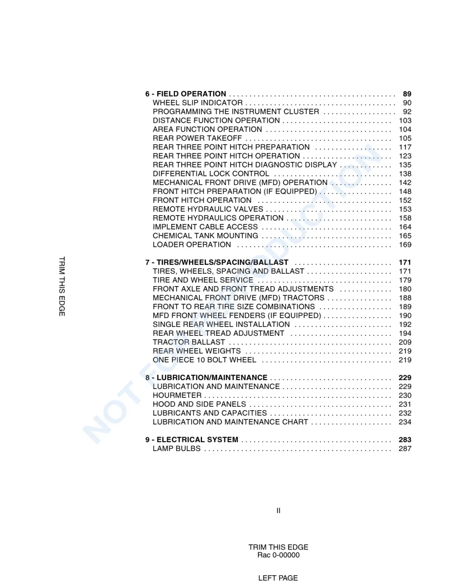 Case IH MX150 MX170 Tractor Operator's Manual preview page 5