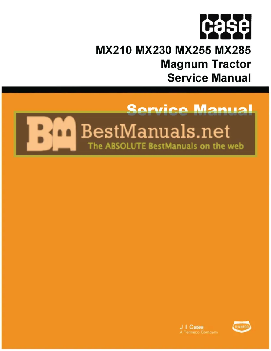 Case IH MX255 MX285 Magnum Tractor Service & Repair Manual preview page 1