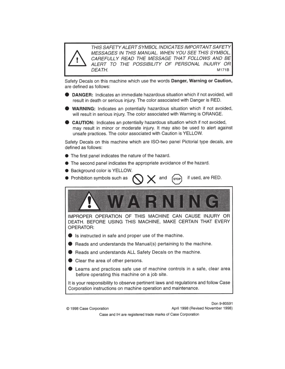 Case IH MX80C MX90C MX100C Tractor Operator's Manual preview page 2