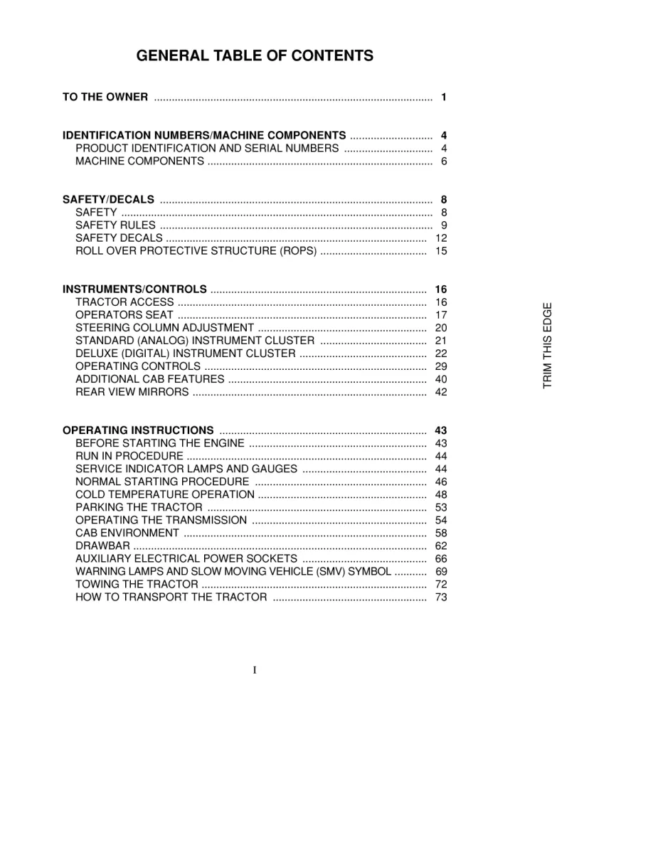 Case IH MX80C MX90C MX100C Tractor Operator's Manual preview page 3