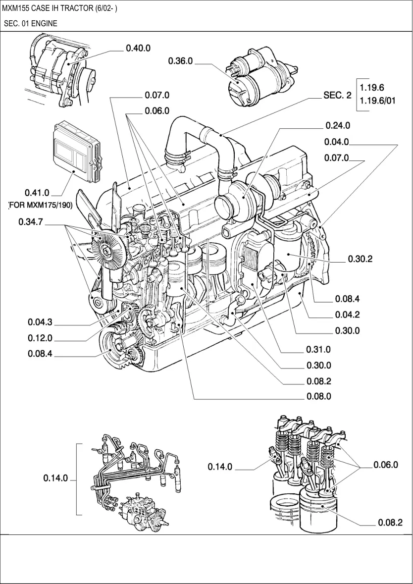 Case IH MXM 155 Tractor Parts Manual preview page 3