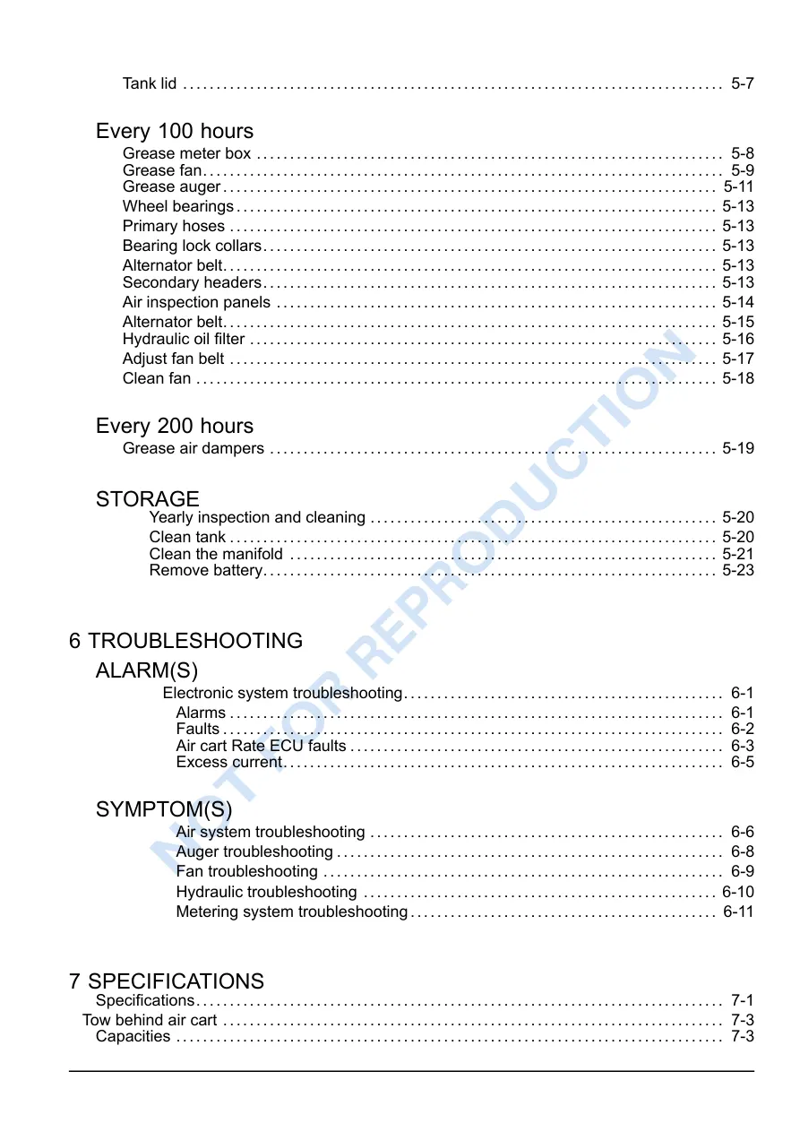 Case IH Precision Air 3580 Cart Planter Operator's Manual preview page 5
