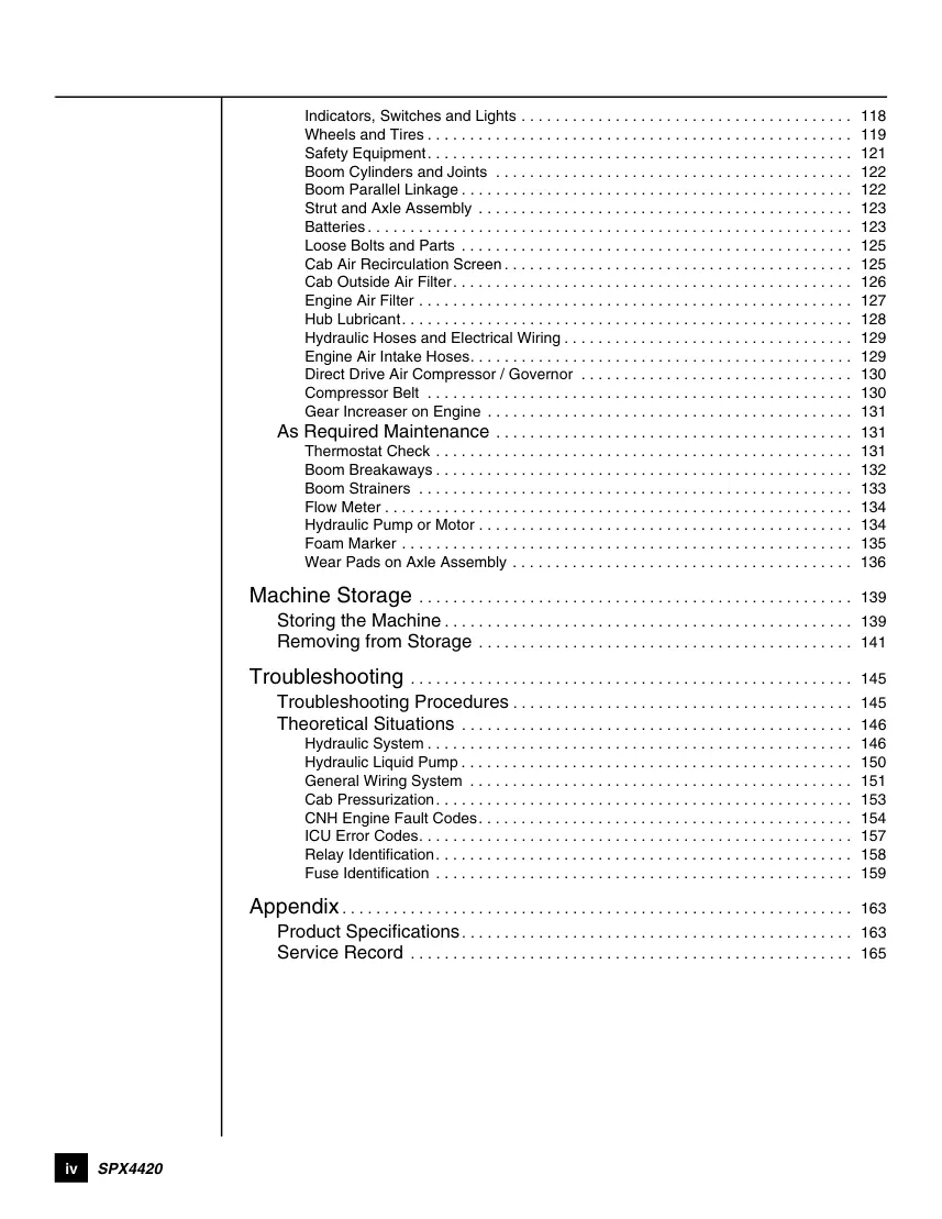 Case IH SPX4420 Patriot Sprayer Operator's Manual preview page 6