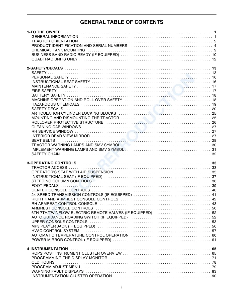Case IH Steiger 335 385 435 485 535 Tractor Operator's Manual preview page 4