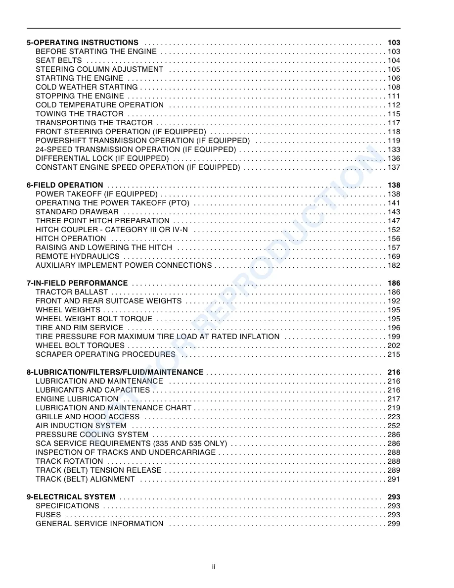 Case IH Steiger 335 385 435 485 535 Tractor Operator's Manual preview page 5