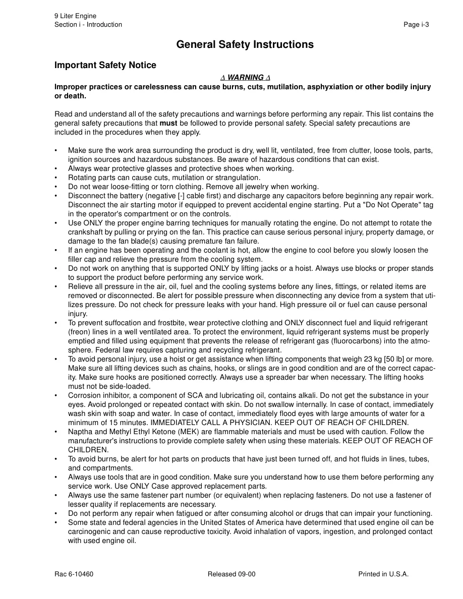 Case IH STX440 Tractor Service & Repair Manual preview page 5