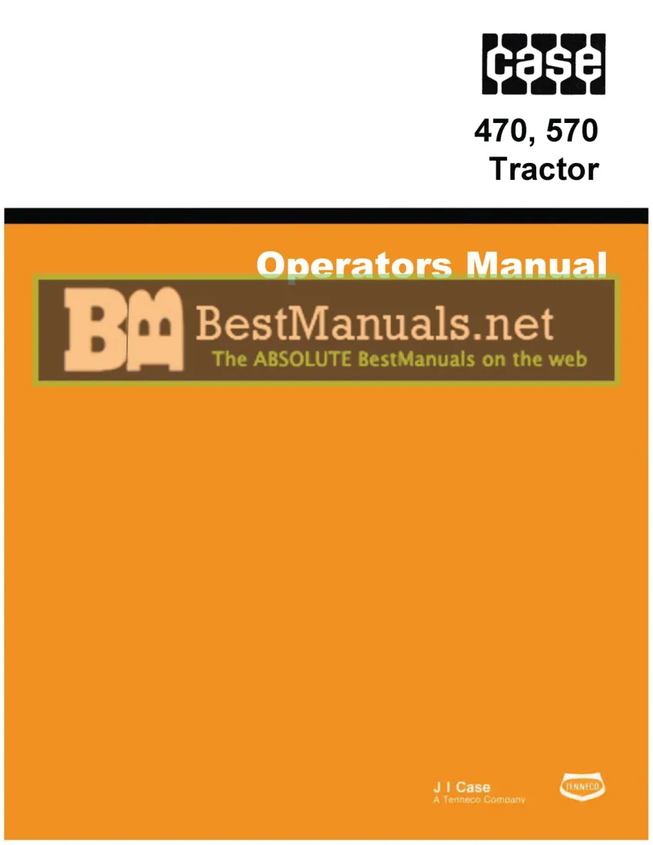 Case International 470 & 570 Tractor Service & Repair Manual preview page 1