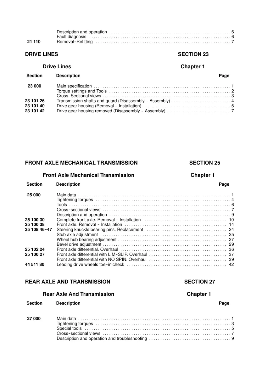 Case JX Series Tractors Service & Repair Manual preview page 5