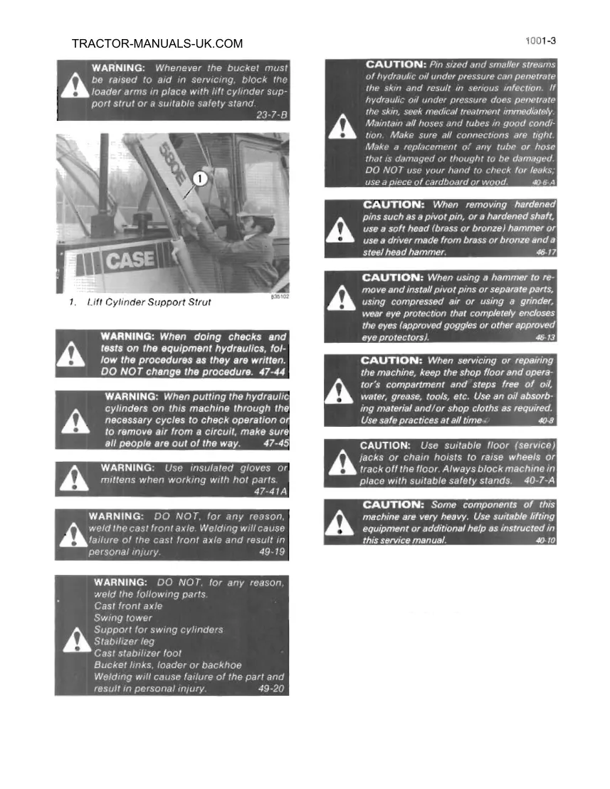 Case Tractor 580E 580 E Super Loader Backhoe Service & Repair Manual preview page 6