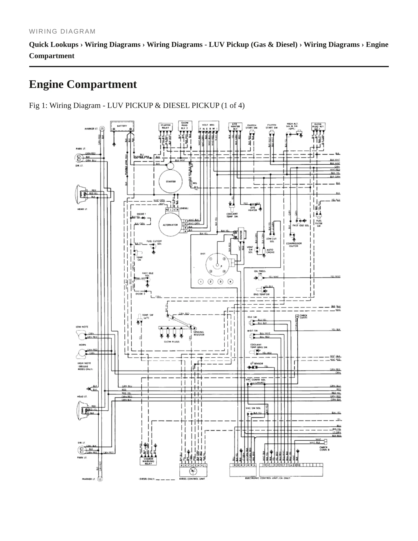 1982 Chevrolet LUV Service and Repair Manual preview page 4