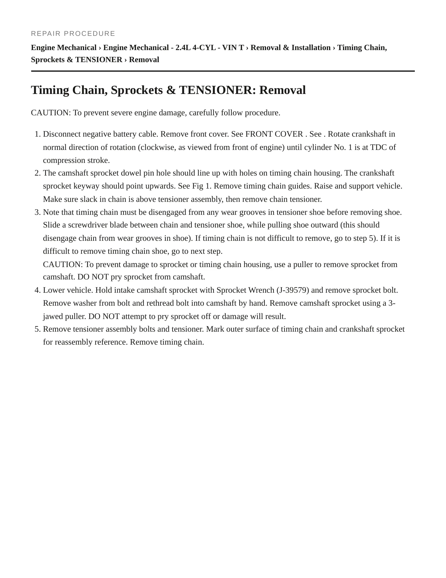 1996 Chevrolet Cavalier Service and Repair Manual preview page 5