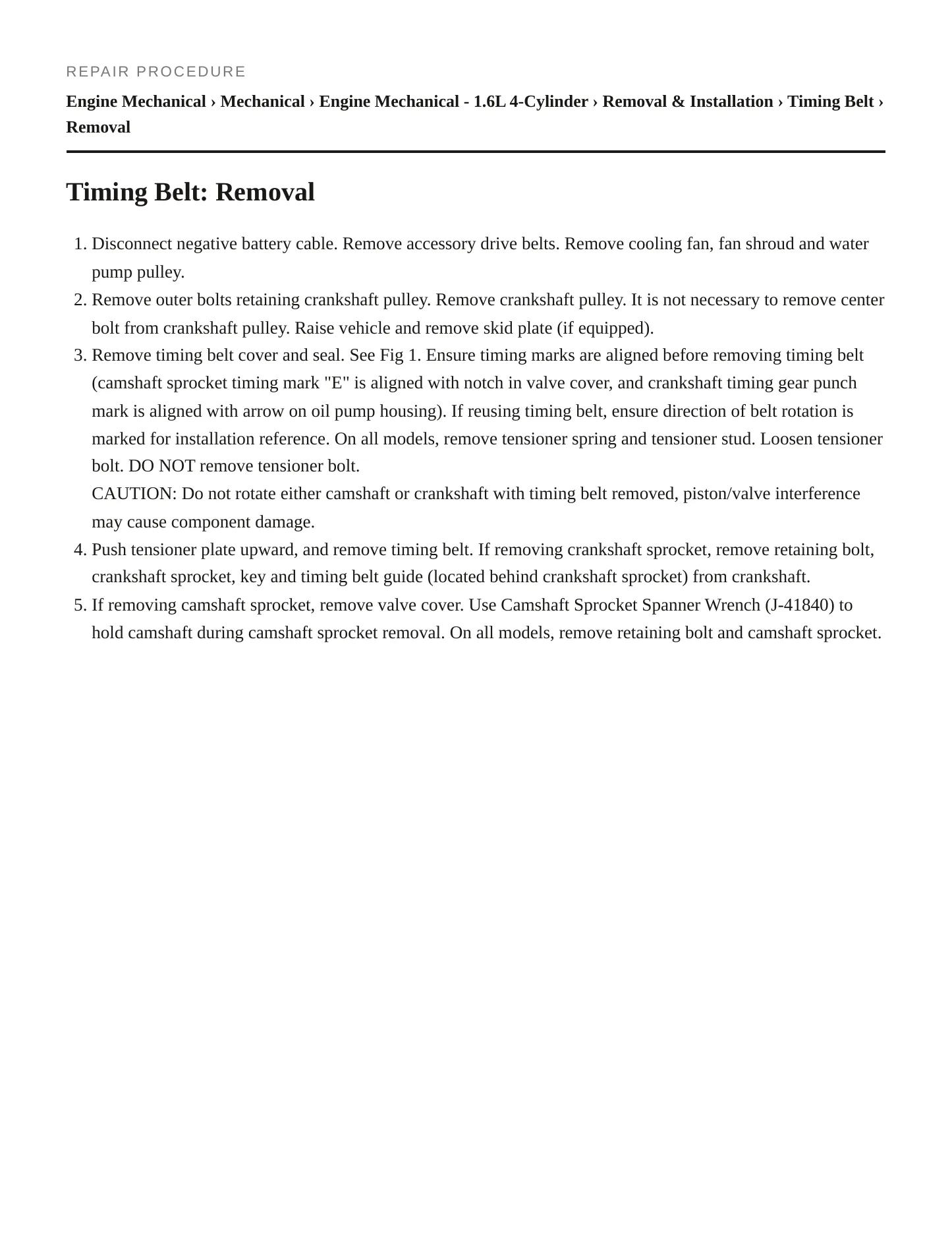 1999 Chevrolet Tracker Service and Repair Manual preview page 4