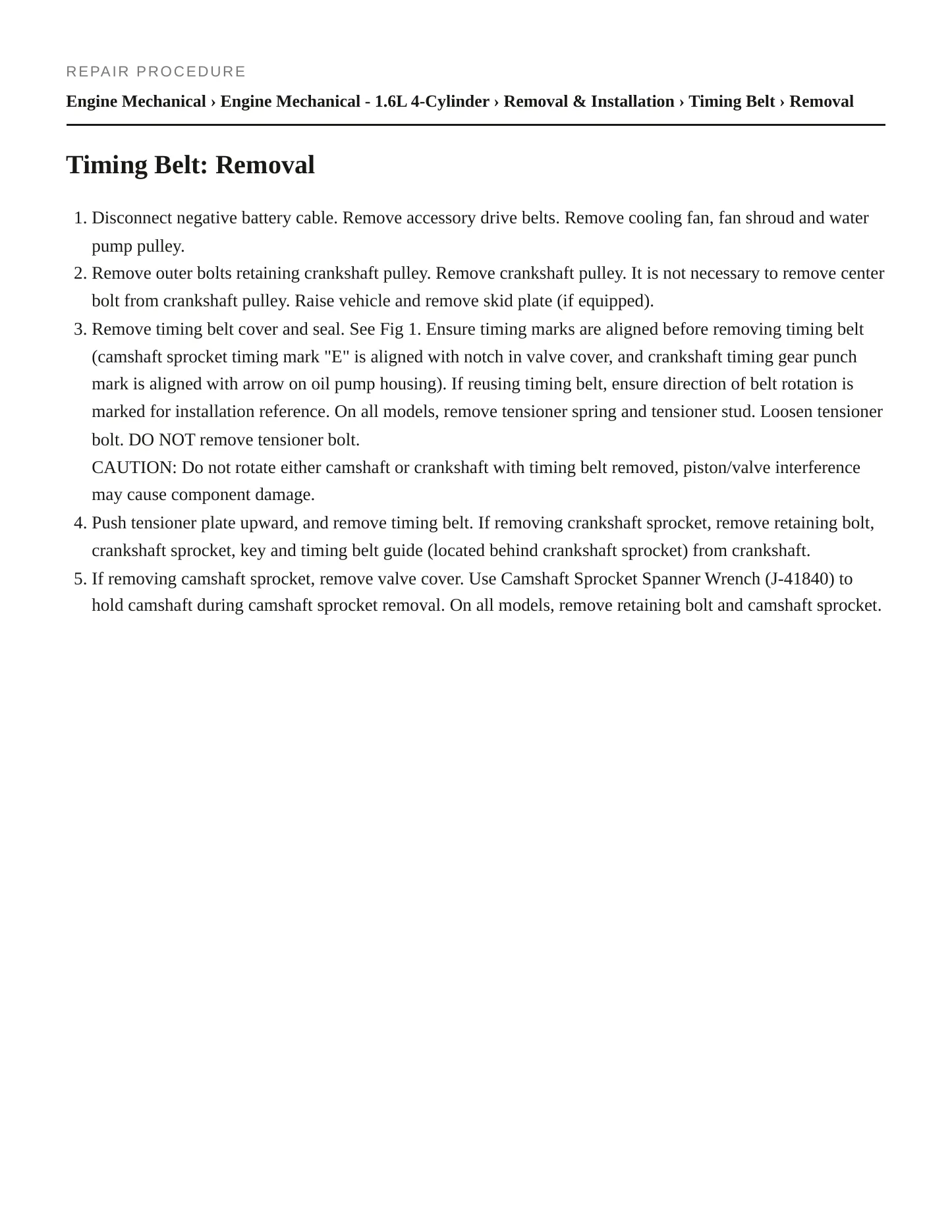 2000 Chevrolet Tracker Service and Repair Manual preview page 5