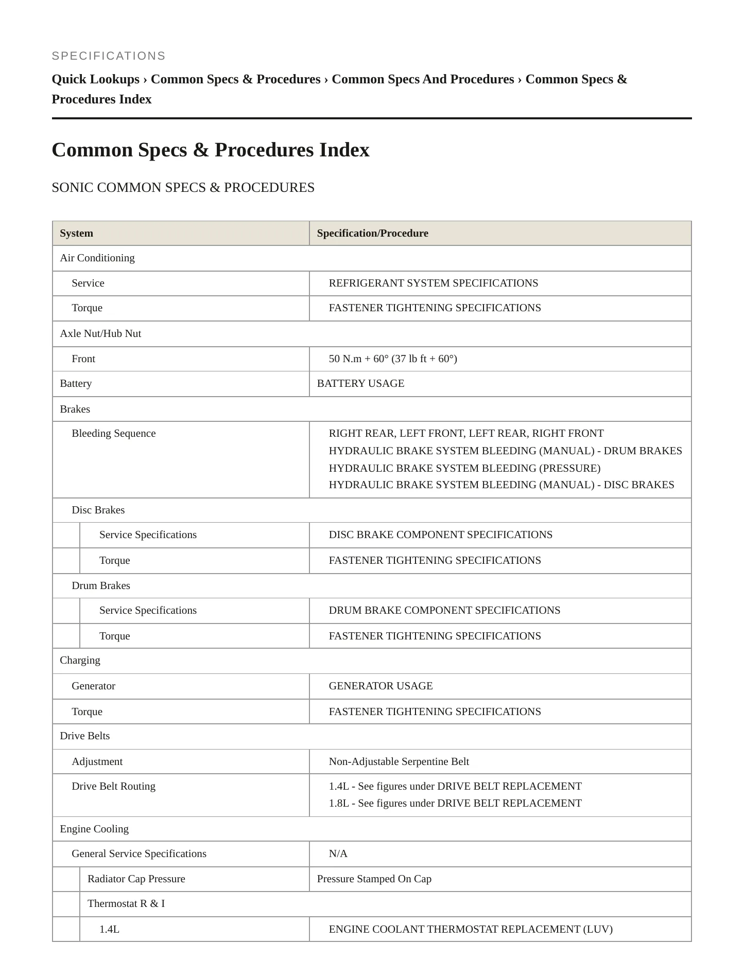 2012 Chevrolet Sonic Service and Repair Manual preview page 2