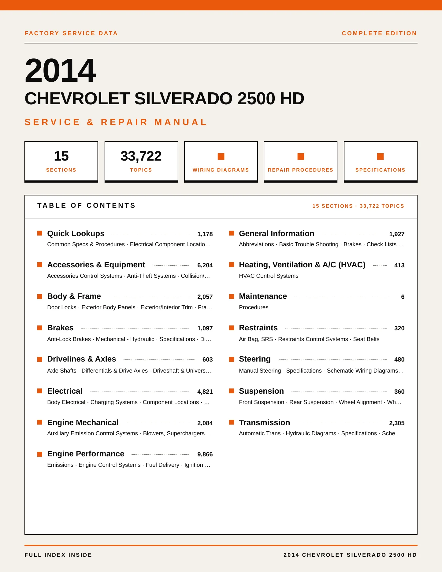2014 Chevrolet Silverado 2500 HD service manual page 1
