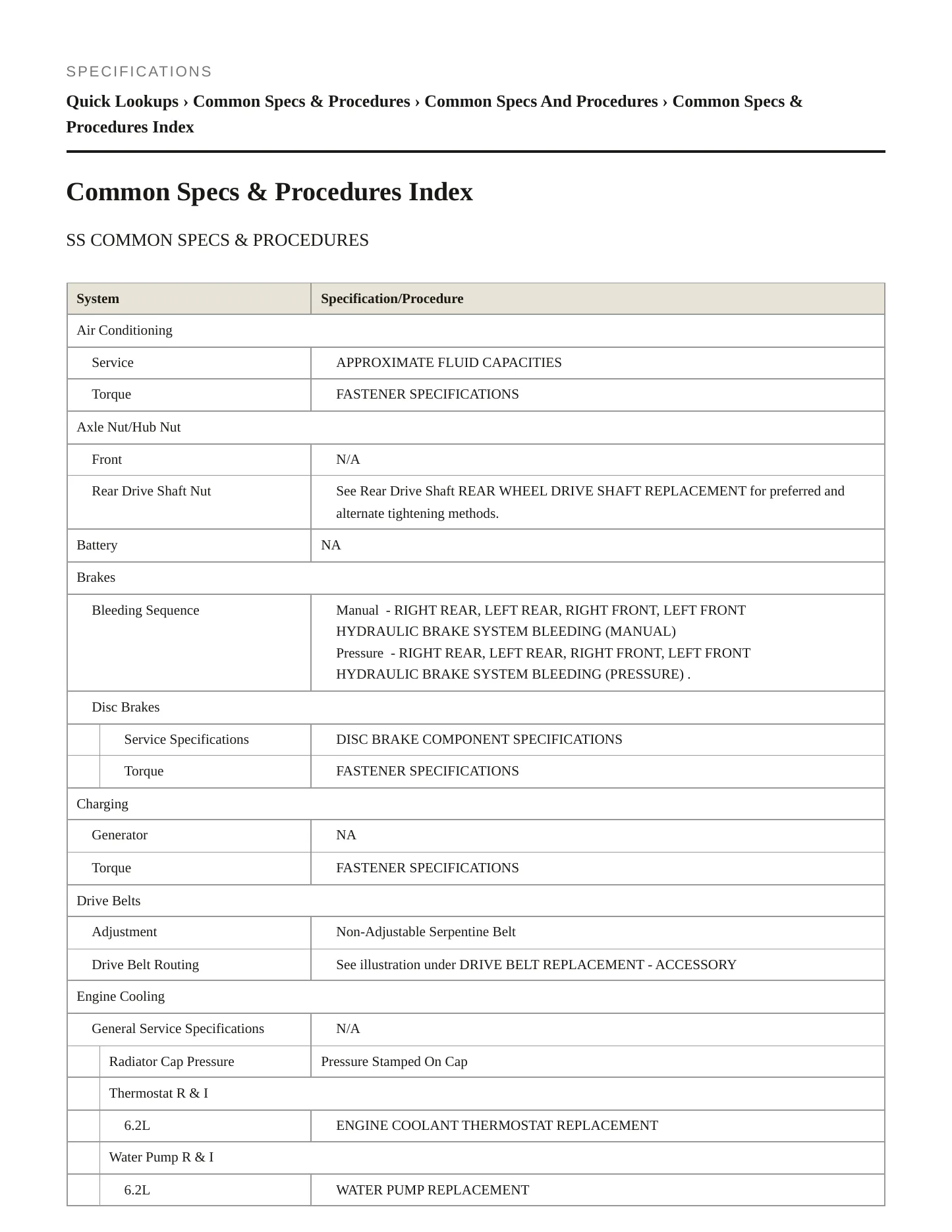 2017 Chevrolet SS Service and Repair Manual preview page 2