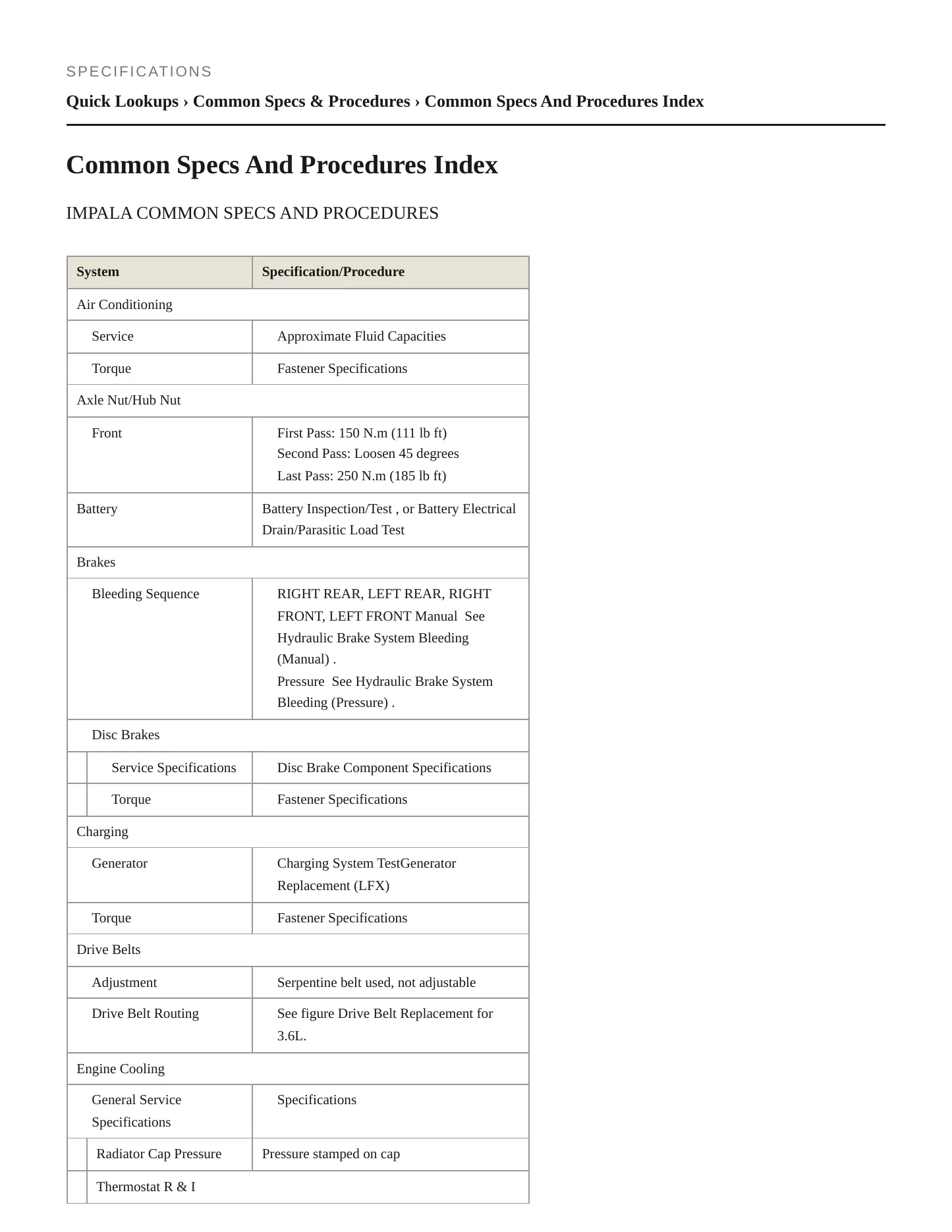 2020 Chevrolet Impala service manual page 2
