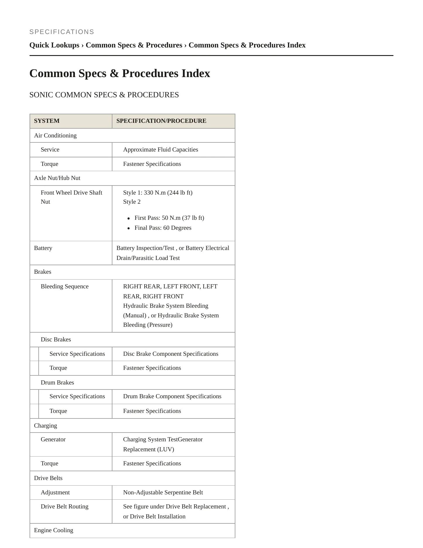 2020 Chevrolet Sonic Service and Repair Manual preview page 2