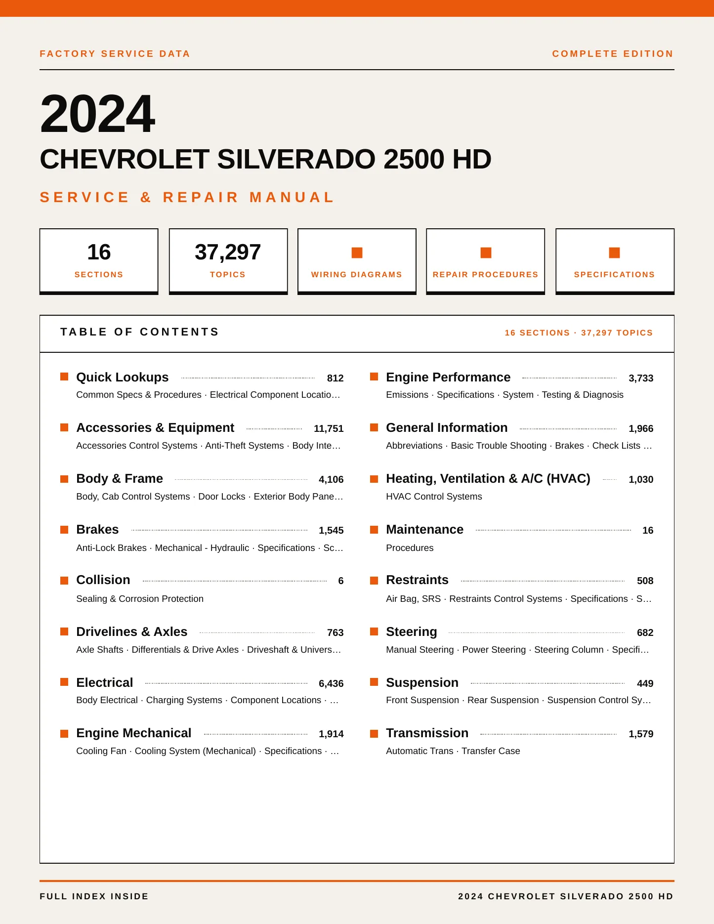 2024 Chevrolet Silverado 2500 HD service manual page 1