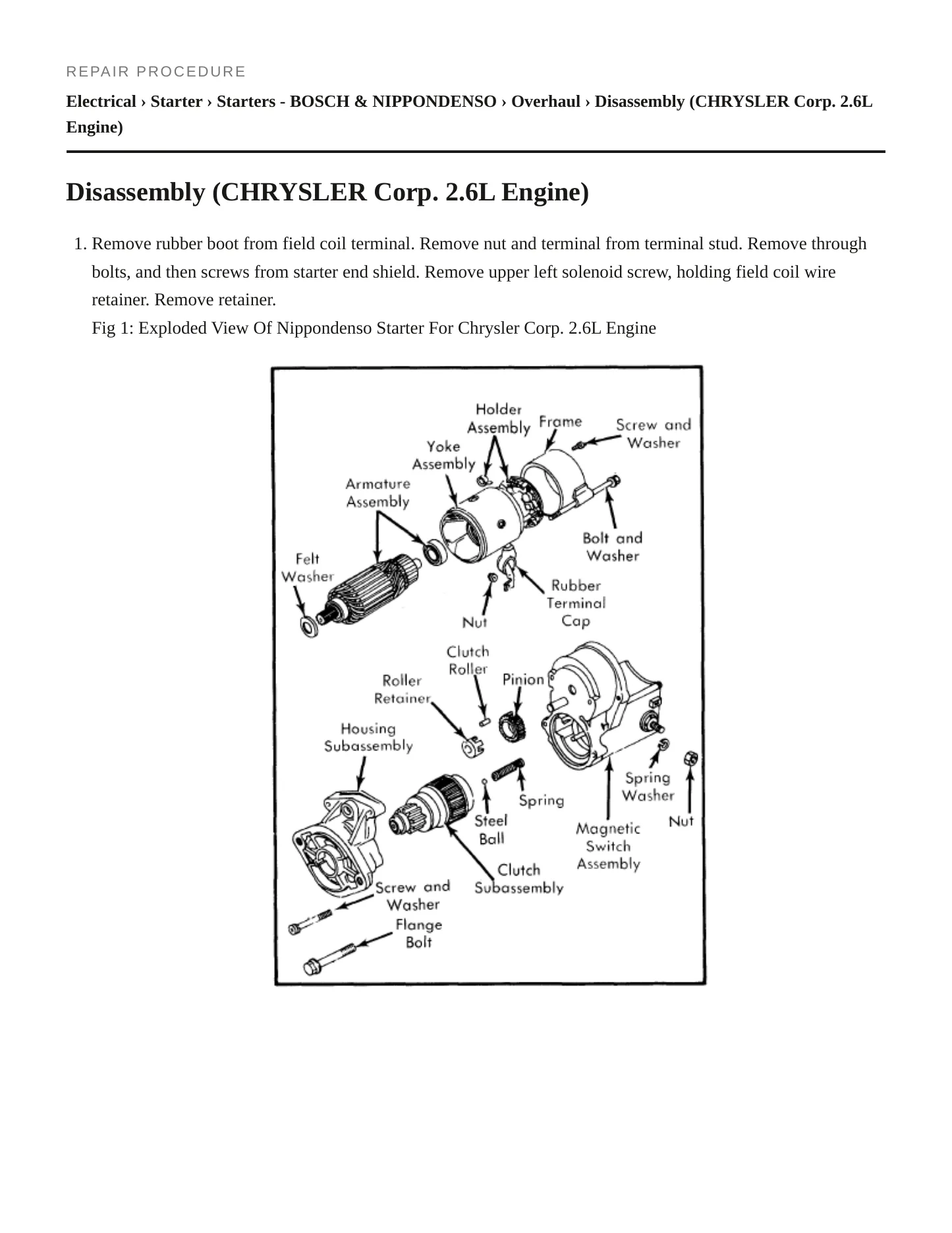 1982 Chrysler Town & Country Service and Repair Manual preview page 5