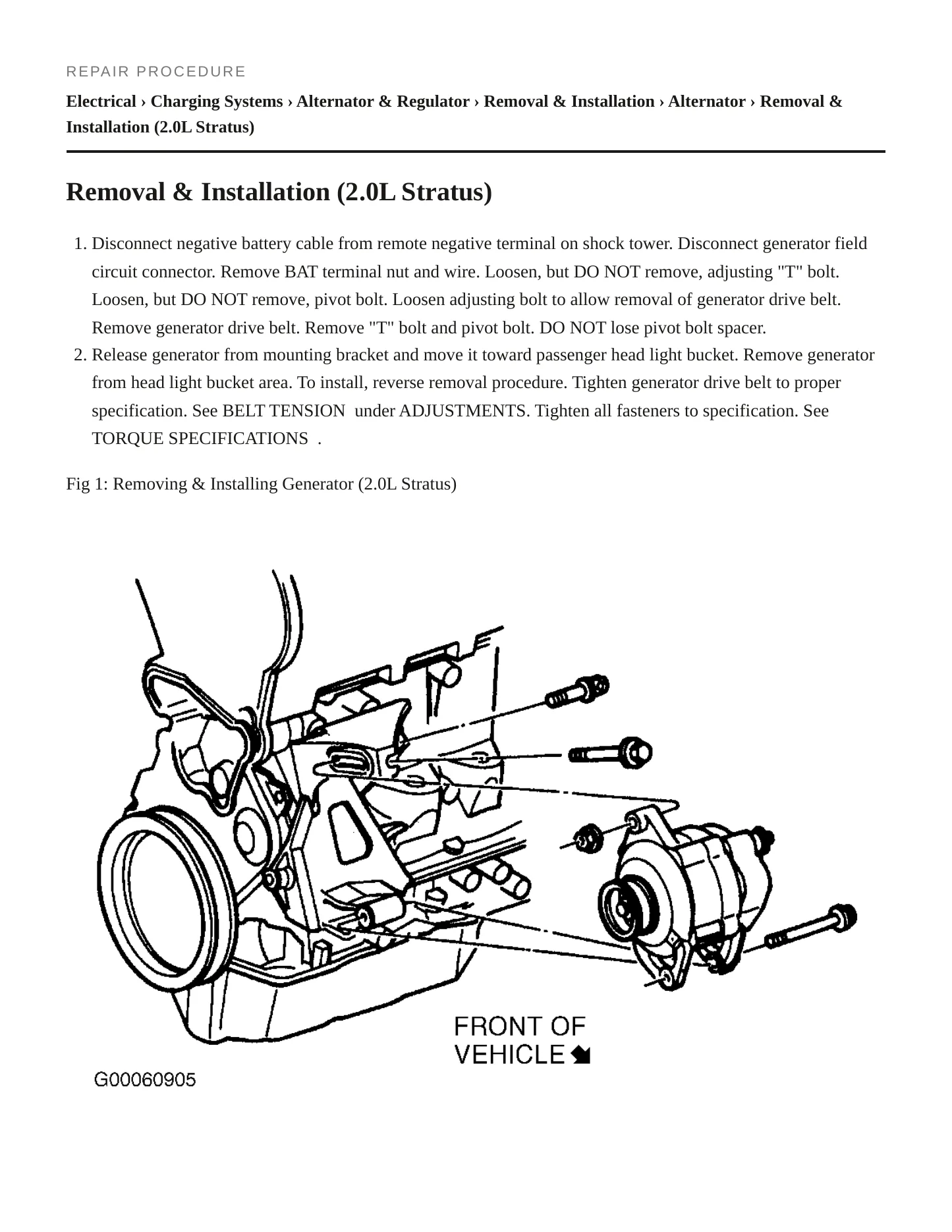 1995 Chrysler Cirrus service manual page 5