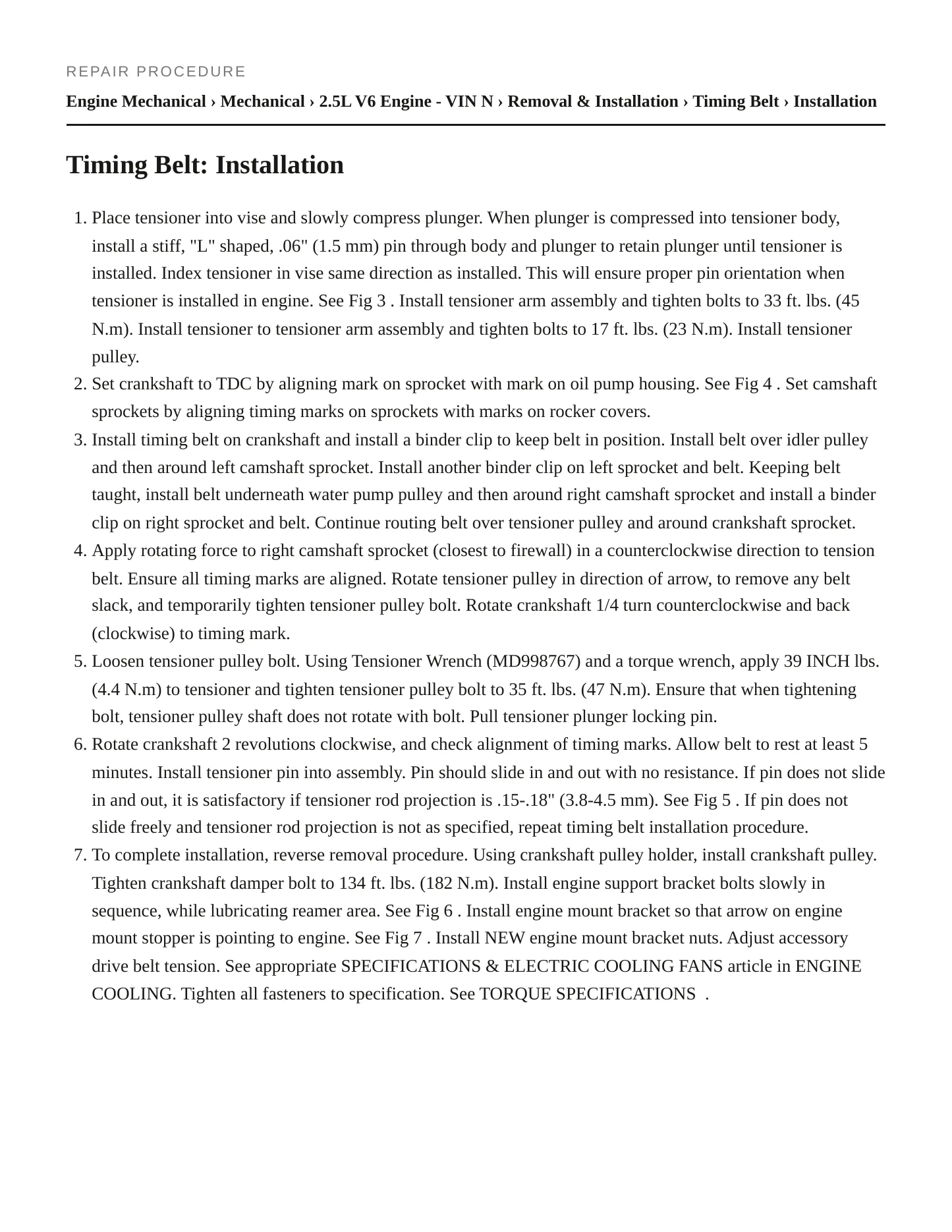 1998 Chrysler Sebring Service and Repair Manual preview page 6