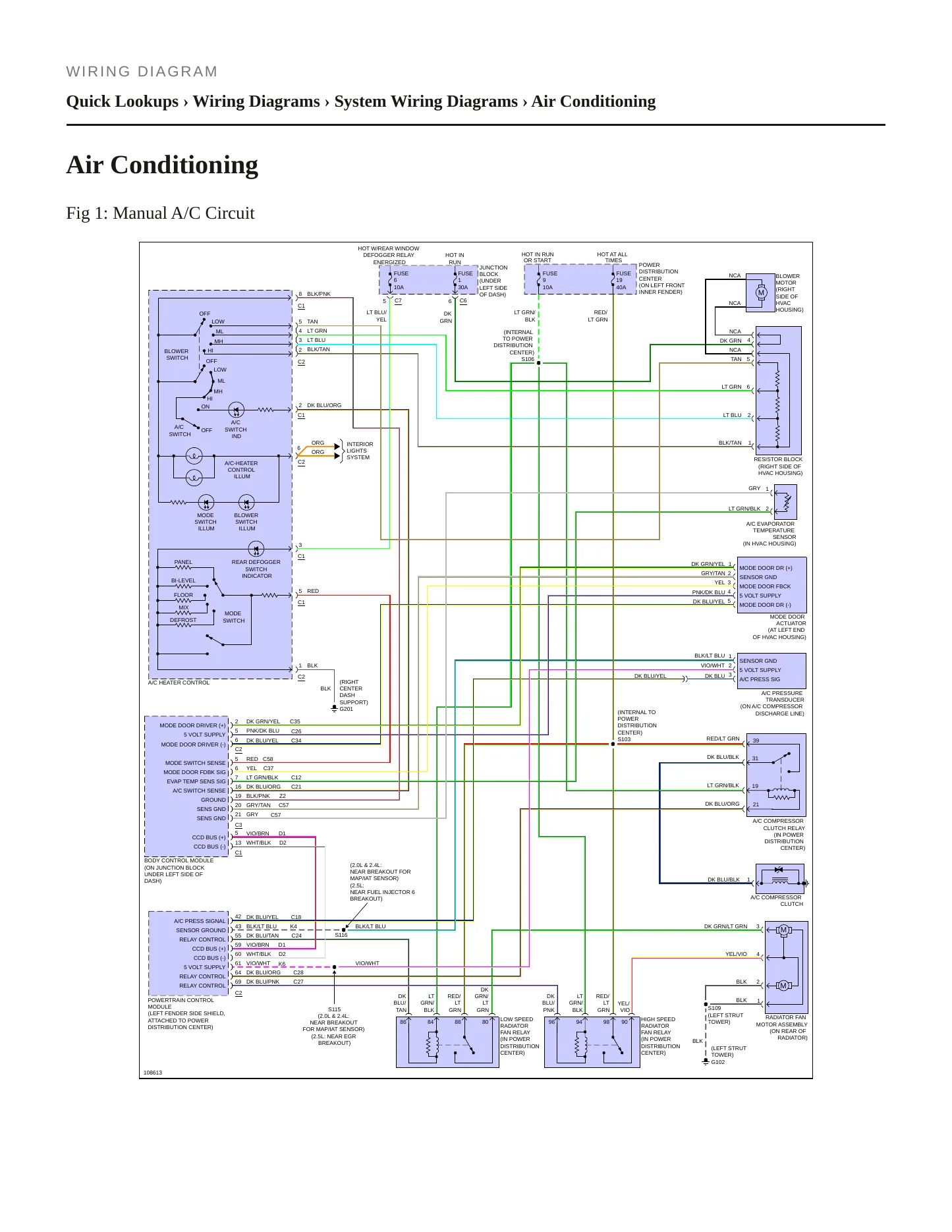 1999 Chrysler Cirrus service manual page 6