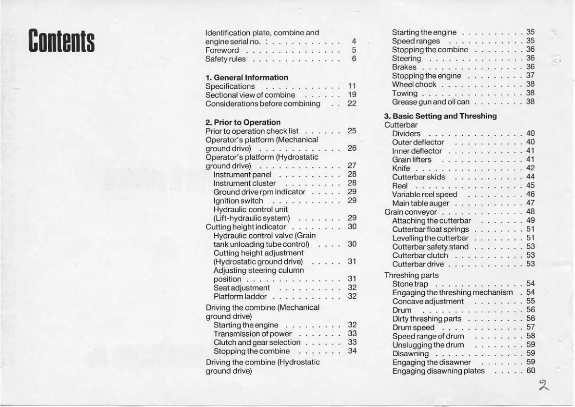 Claas 80 85 Combine Service & Repair Manual preview page 4