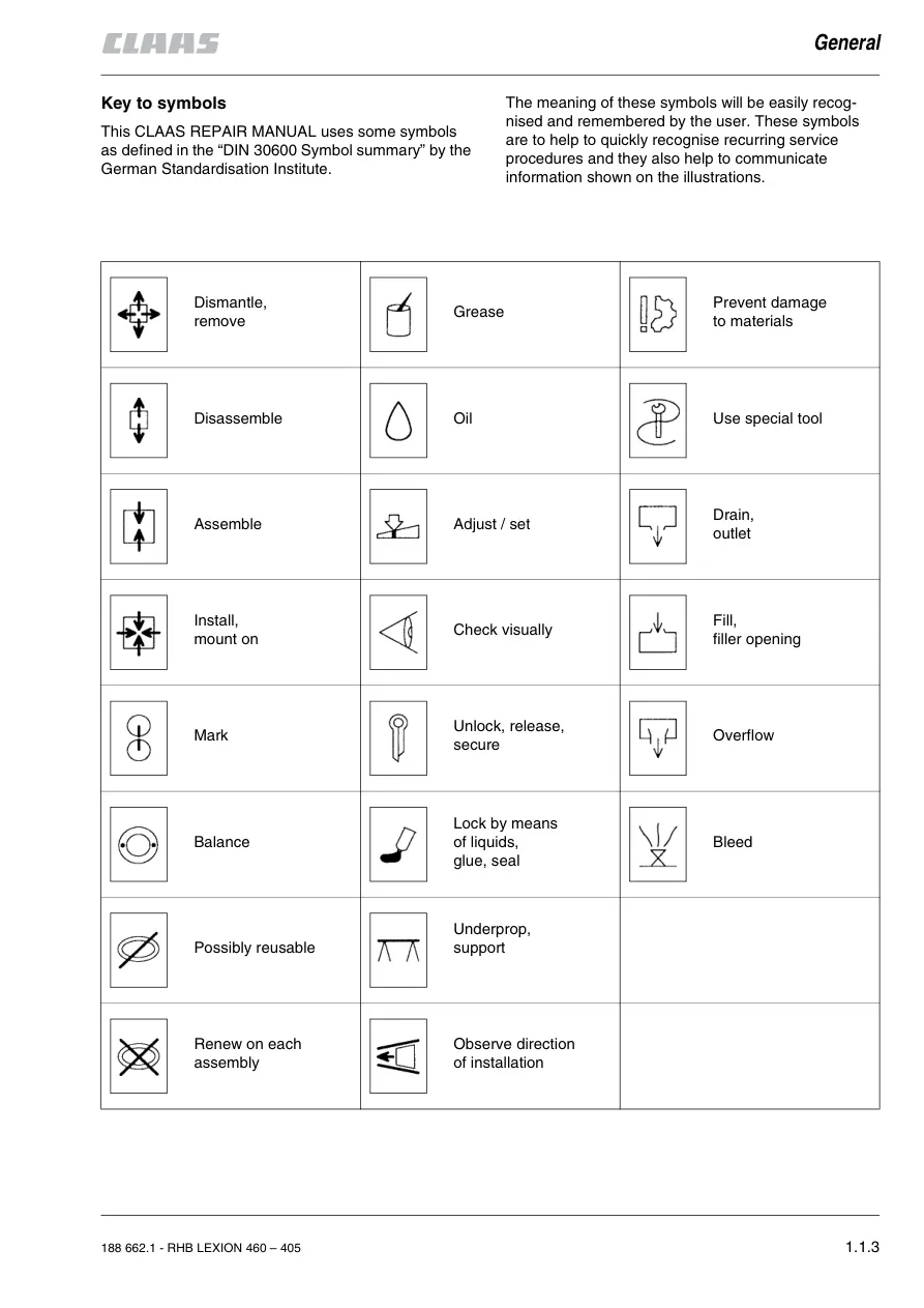 Claas Lexion 430 415 Combine Parts Manual preview page 3