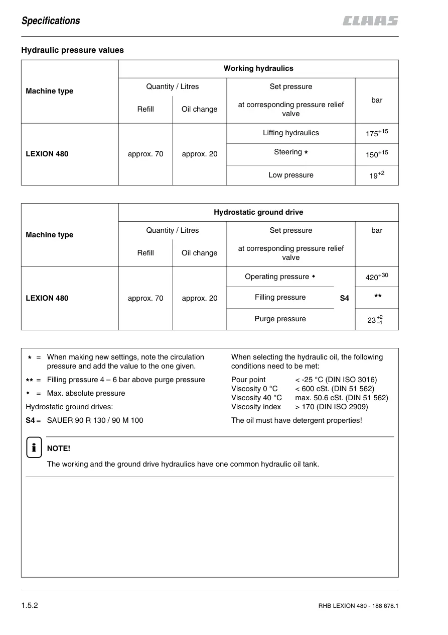 Claas Lexion 480 Combine Service & Repair Manual preview page 6