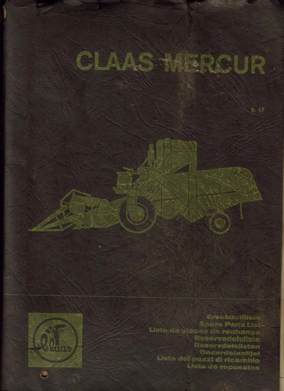 Claas Mercur Combine Parts Manual preview page 1
