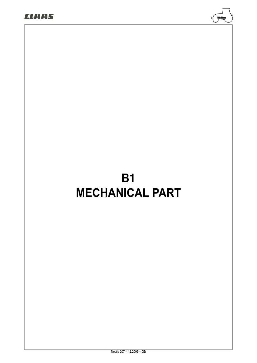 Claas Nectis 217 227 237 247 257 267 Tractor Service & Repair Manual preview page 1