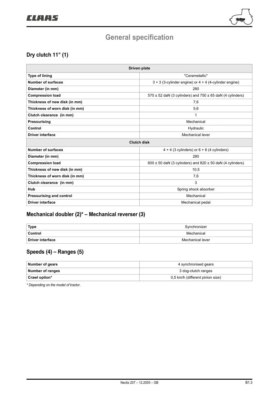 Claas Nectis 217 227 237 247 257 267 Tractor Service & Repair Manual preview page 3