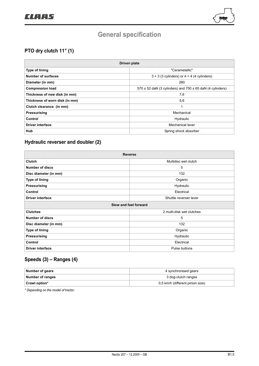 Claas Nectis 217 227 237 247 257 267 Tractor Service & Repair Manual preview page 5